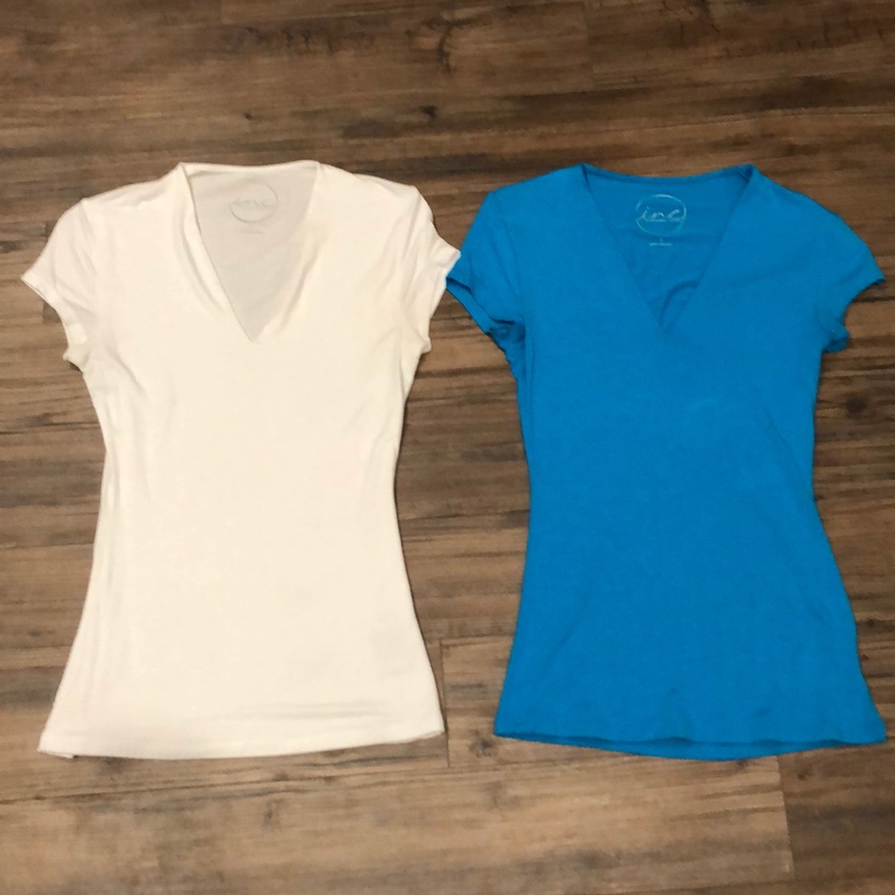 Two INC Super Soft Stretchy Fitted Tops size s